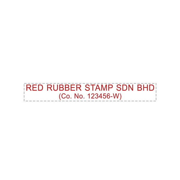 RS870 Index Red Rubber Stamp