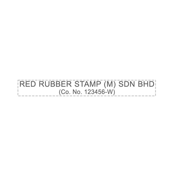 RS885 Index Red Rubber Stamp