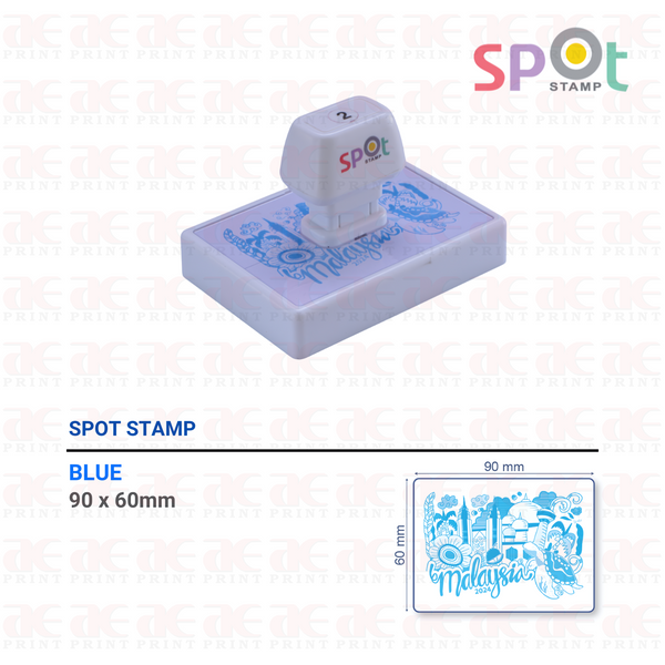 Blue Color Spot Stamp | Custom Spot Stamp