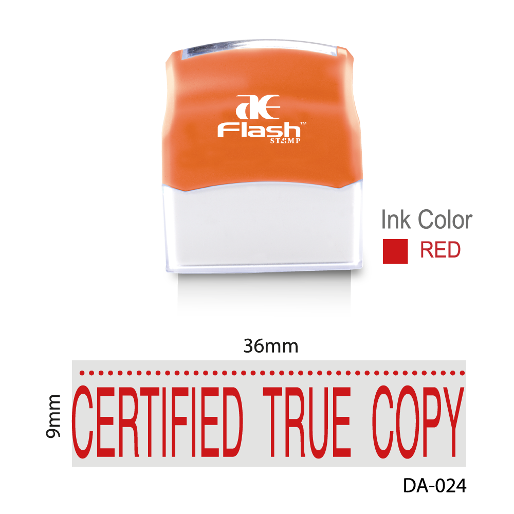 Certified True Copy | Stock Stamp | AE Stamp