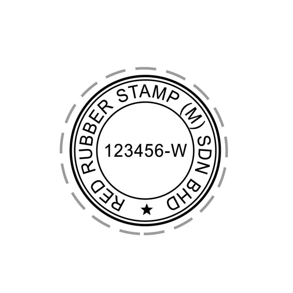RS25R Index Red Rubber Stamp