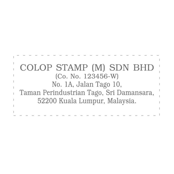 RS2863 Index Red Rubber Stamp
