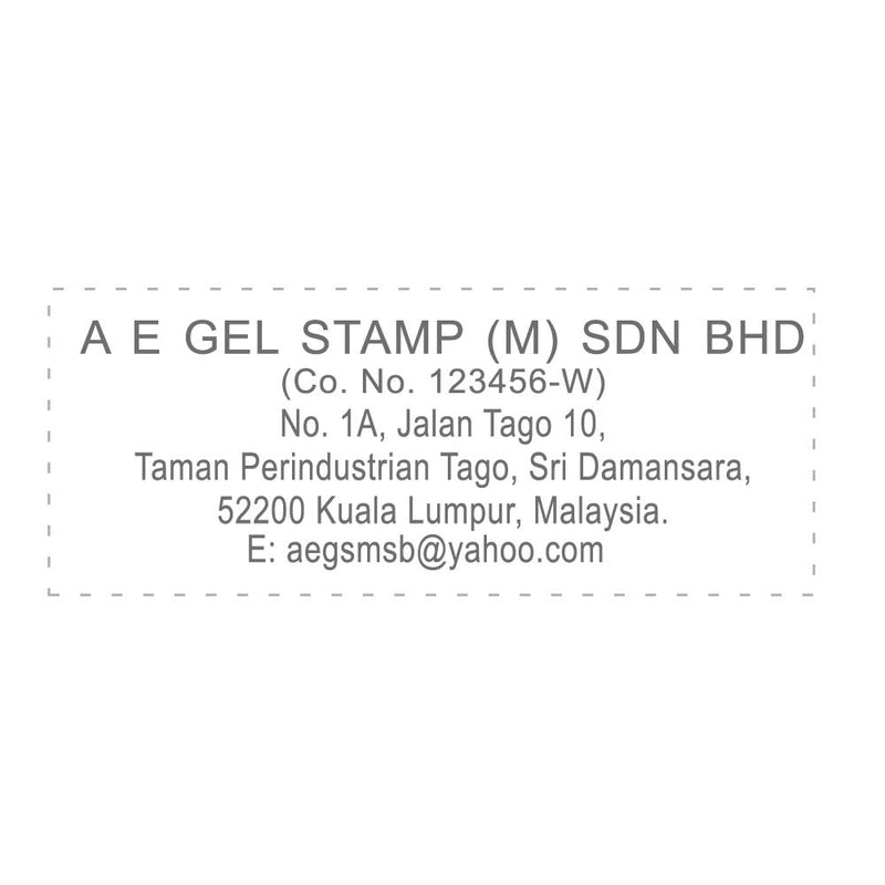 RS2873 Index Red Rubber Stamp