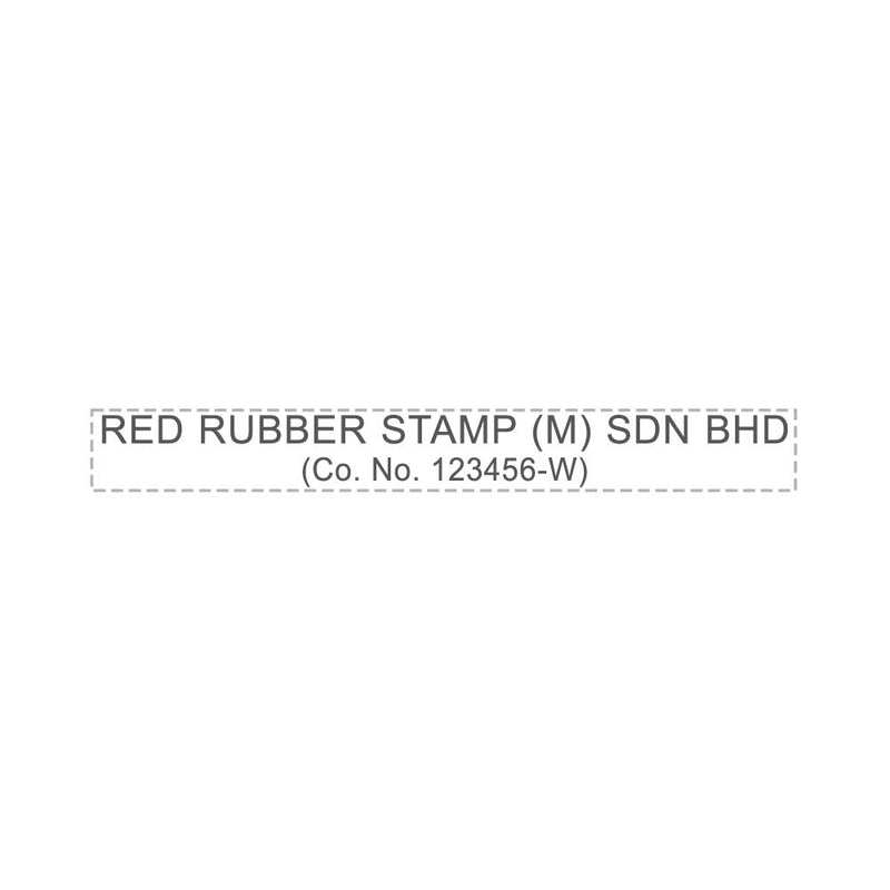 RS885 Index Red Rubber Stamp