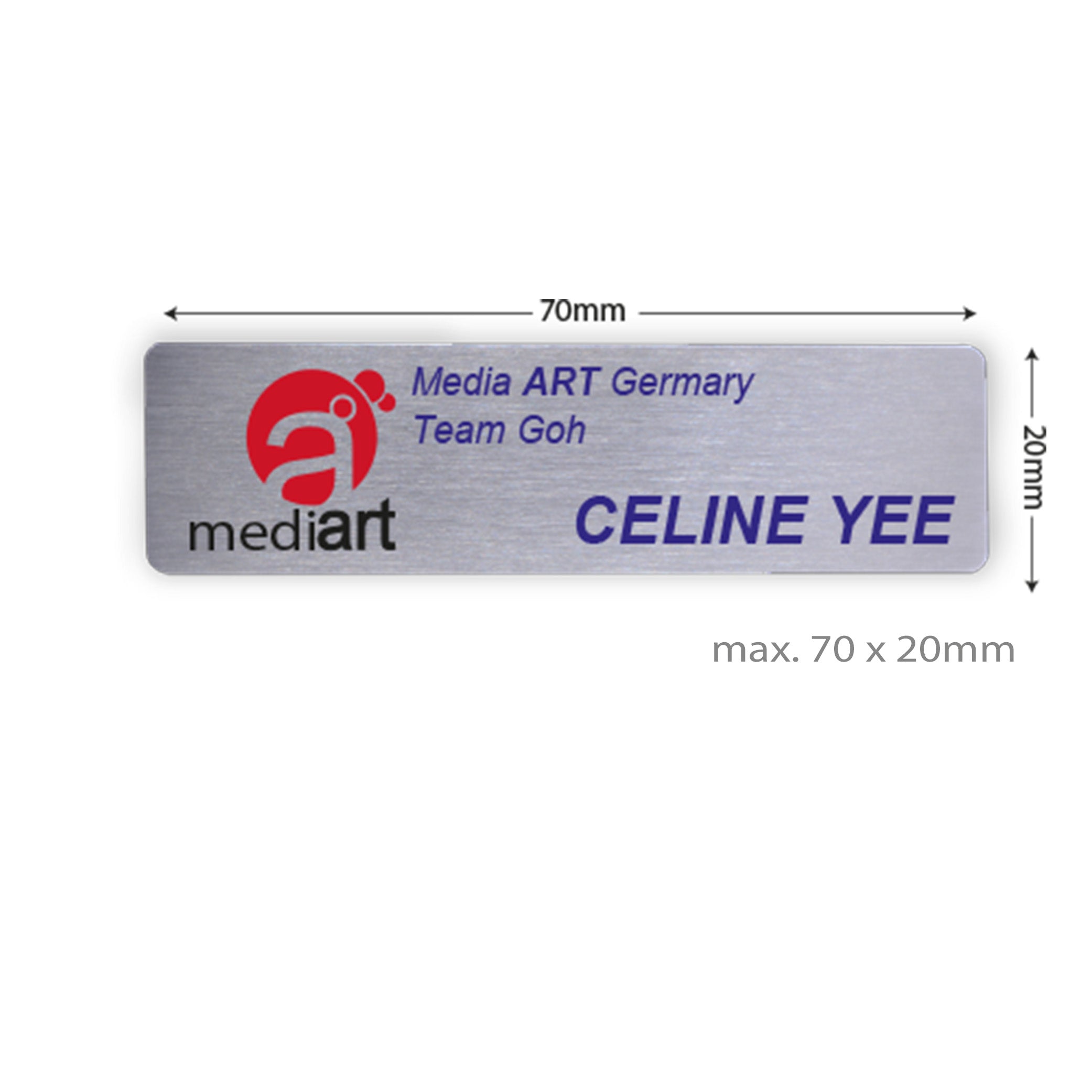 Model: Tag 8-4 | Metal Name Tag | AE Stamp