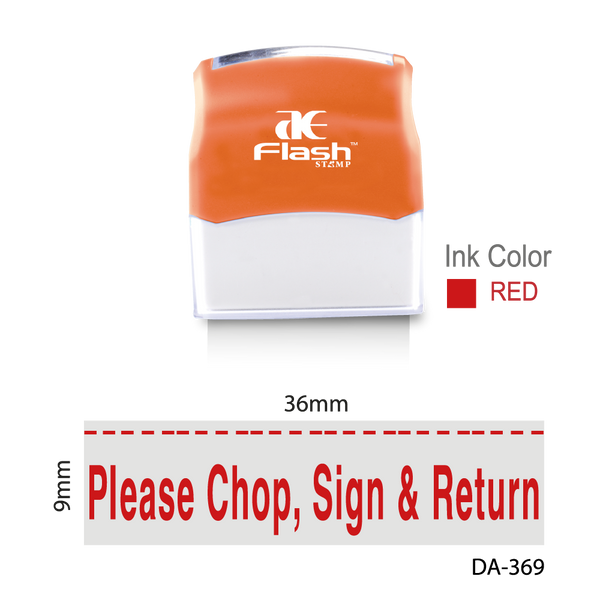 Please Chop, Sign and Return Stamp