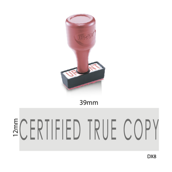 Certified True Copy | Index Stock Stamp | AE Stamp