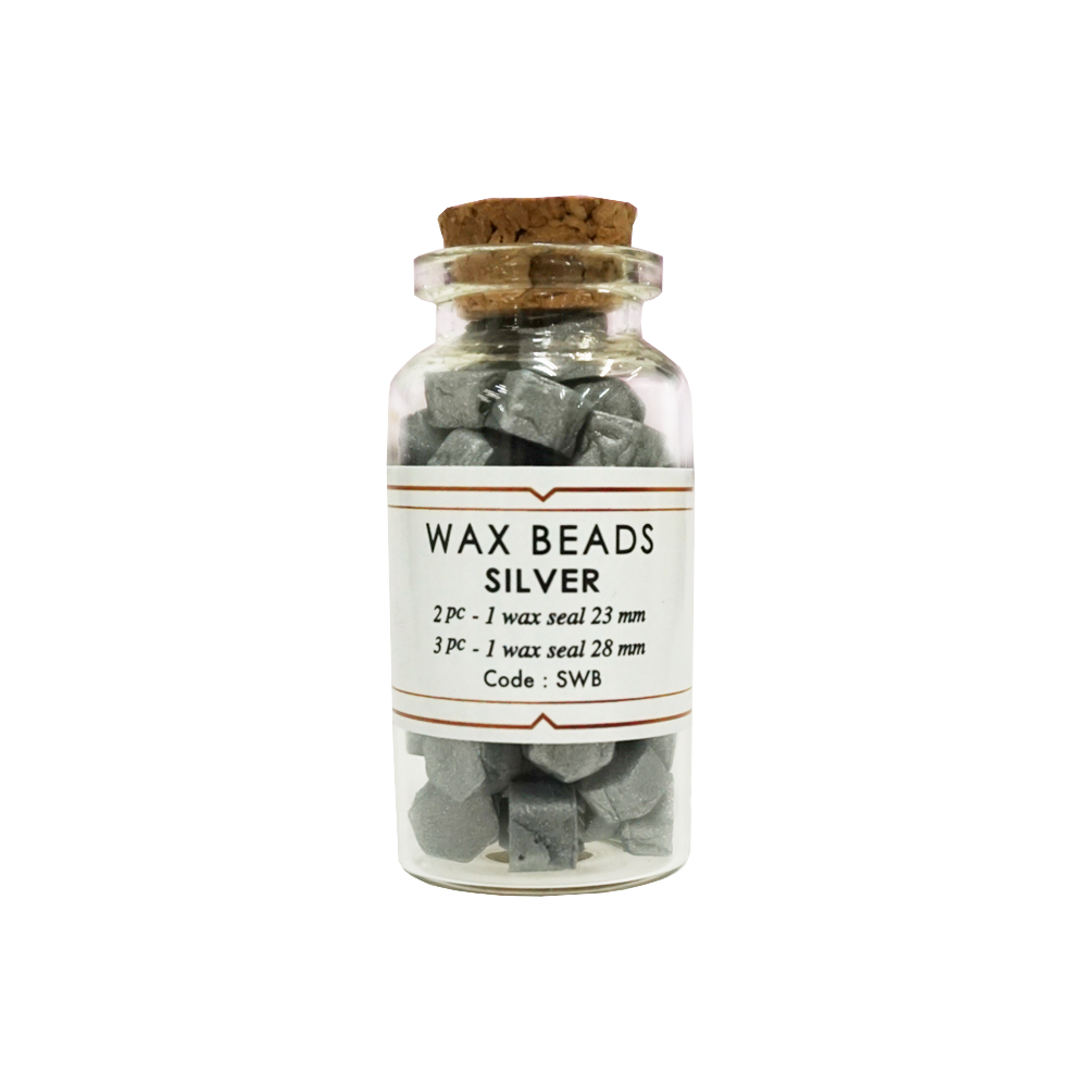 Bottle Sealing Wax - Silver Beads